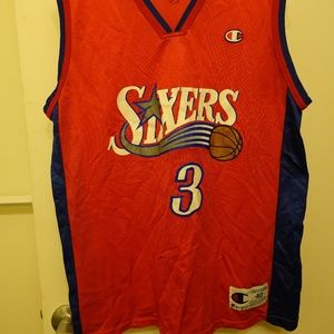 Allen Iverson 76ers Red/Alternate Champion Jersey